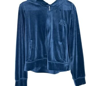 2 piece Juicy Couture 1X hoodie velour sweatsuit